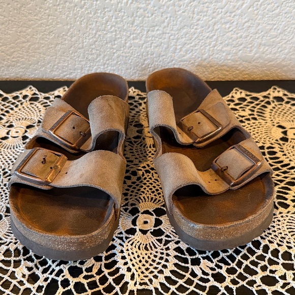 Birkenstock Taupe Arizona Sandals - Picture 13 of 13